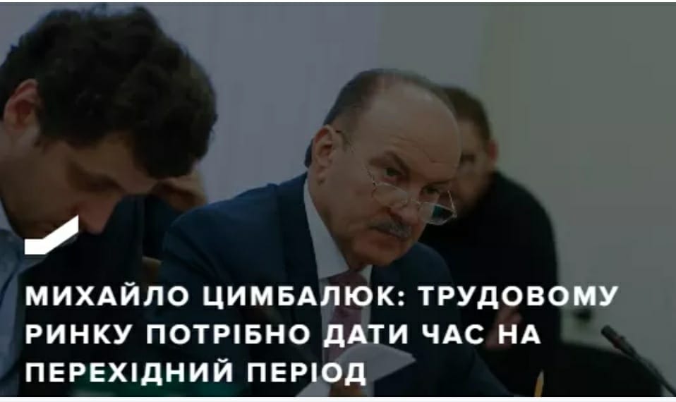 Михайло Цимбалюк: Трудовому ринку потрібно дати час на перехідний період
