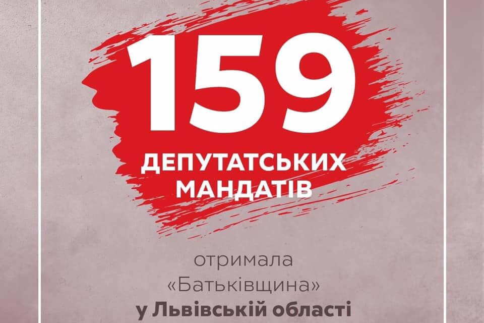 «Батьківщина» Львівщини – серед переможців на місцевих виборах